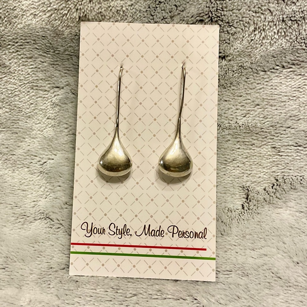 Elegant Sterling Silver Teardrop Earrings